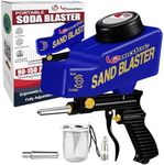 LE LEMATEC Sand Blaster Gun Kit for Paint Removal, Rust & Wood Stripping, Portable Soda Blaster for Air Compressor, 150 PSI Media Blaster for Soda, Aluminum, Sand & Walnut Shells