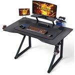 Yaheetech Gaming Desk PC Computer Desk Gaming Table K-shaped Computer Table 91cm Height for Home Study Work Gaming,Black