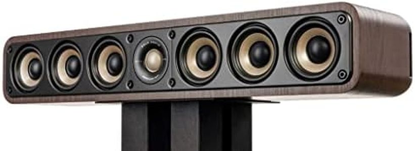 Polk Signature Elite ES35 Slim Center Channel Speaker - Hi-Res Audio Certified, Dolby Atmos & DTS:X Compatible, 1" Tweeter & (6) 3" Woofers, Dual Power Port for Effortless Bass, Contemporary Walnut