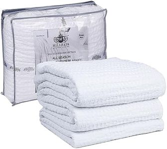 HILLFAIR Coperta in 100% cotone, 304,8 x 304,8 cm, XXL, per letto king size, misura famiglia, 3 m x 3 m, coperta a nido d'ape, morbida coperta traspirante per letto, coperta extra large in cotone per