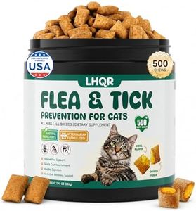 Flea and Tick Prevention for Cats Chewable, Natural Oral Flea and Tick Treatment Supplement, Cat Flea Chews Support Skin & Digestive Supplement for Puppies & All Breeds 500 PCS, Chicken