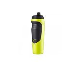 Nike Rubber Hypersport Bottle 20 Oz (Atomic Green/Black/Black/Atomic Green), 600 Milliliter - 600 Ml