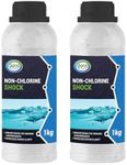 JOVS Non Chlorine Shock 2 x 1kg - Spa Treatment for Hot Tubs & Swimming Pools - Water Clarifier, Paddling Reducer, Cleaner, and Pool Maintenance Essential - Pool Chemicals Included