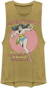 Warner Bros Women's Girl Power Vintage Distressed, Golden, X-Large