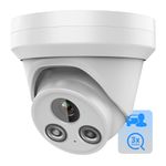 UltraHD 8MP Varifocal Turret POE IP Camera Compatible for Hikvision, 3X Vari-Focal Zoom 2.8~8mm Lens, Built-in Mic, EXIR Night Vision, WDR …