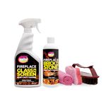 Quick N Brite Fireplace Cleaning Kit for Brick, Stone, Tile, Rock, Soot, Smoke, Creosote, and Ash, White