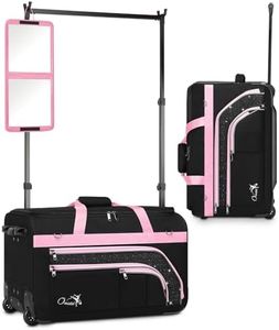 Dance Bag with Garment Rack, 28" Rolling Dance Suitcase Competition Duffle Bag with Garment Rack & Wheels | Versatile Compartments, Upgraded Stable System for Dance Shows, Travel, Cheer, Recital