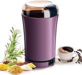 Coffee Grinder Electric, Spice Grinder, Coffee Bean Herb Grinder, One-Touch Push-Button Stainless Steel Grinding for Herb Peanut Grains Beans (Design 2)