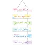 Queekay Rainbow Room Decor for Unicorn Boho Butterfly Decorations Teens Motivational Wall Art Bedroom Decor for Room Toddler Wall Decor Girl Present(Butterfly)