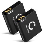 CELLONIC 2x LB-080 Battery Compatible with Kodak PIXPRO SP360, PixPro SP360 4K, PlaySport Zx5, PIXPRO SP1, Orbit360 4K 1100mAh 3.6V - 3.7V