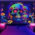 Skull Blacklight Tapestry, UV React