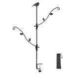 Deck Bird Feeder Pole Bird Feeder Porch Multi-Hook Bird Feeder Hooks for Deck Kit with Two Adjustable Branches