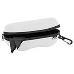 NoCry Storage Case for Safety Glasses with Felt Lining, Reinforced Zipper and Handy Belt Clip. Light Grey