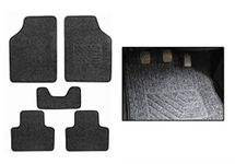 AUTONEST Heavy Fiber Carpet Car Floor/Foot Mats for Ford Figo 2010-2014 - Set of 5 (Black)