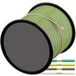 SUZCO 100Foot 4-Way Enough 16AWG Trailer RV Boat Bonded Extension Wiring Cable, 4 Flat Wishbone Color-Coded SAE J1128 Harness Wire Spools Ideal for All Basic Wiring Trailers or Similar Applications