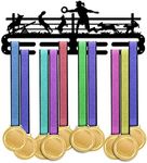 PH PandaHall Medal Holder Display, Dog Pattern Medal Hanger Display Metal Medal Rack Frame Animal Sport Awards Ribbon Holder Personalized Wall Mount Tiered Award Rack for Over 60 Medals Athletes Men