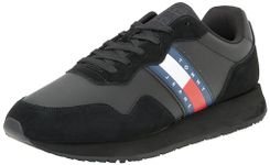 Tommy Jeans Men Running Trainers Athletic Shoes, Black (Black), 42