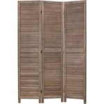 FDW Wood Room Divider Panel and Privacy Screens 68.9" x 15.75" Each Panel for Home Office Bedroom Restaurant (3 Panels, Brown)