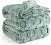 Bedsure Sage Green Fleece Blanket f