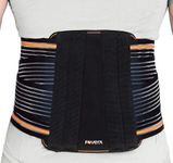 FOVERA Contoured Lumbar Support Belt, Back Support LS Belt for Back Pain, Sciatica, Herniated Disc, Scoliosis with Adjustable Straps for Men & Women (Size - M, 1 Unit)