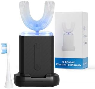 COOBST U-Shaped Electric Toothbrush for Adults, U-Shaped Electric Toothbrush with 360° Automatic Cleaning, ultrasonic Toothbrush with 4 Cleaning Modes