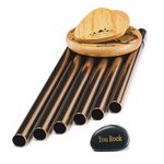 UpBlend Outdoors Wind Chimes for Outside Large - Deep Tone Wind Chimes, Windchimes Outdoors, Memorial, Sympathy, Loss of Loved One, for Mom and Grandma, Decorative Gift, 41" Copper-Red