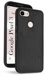 Jkobi Back Cover Case for Google Pixel 3 (Textured Grip Design | Camera Protection | Slim and Light Weight | Soft Touch and Feel | Black)