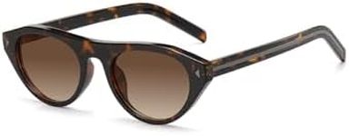 kimorn Retro Cat Eyes Sunglasses for Women Small face Oval Sunglasses Vintage 90s Narrow Frame Glasses with UV400 Protection (Tortoise/Gradient Brown)