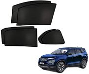 Auto Addict Fix Car Window Sunshades (Side Windows,Non Magnetic) for Tata Safari New (2021-Present)