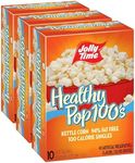 JOLLY TIME Natural Mini's Microwave Popcorn Bags, Single Serving Mini Snack Size, Gluten Free 3 Pack 10 Count Boxes (Healthy Pop 100's - Kettle Corn)