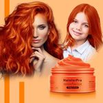 HAIOLORPRO Orange Hair Color Wax, Temporary Washable Hair Color Dye for Kids, Hair Makeup Paint for Parties or Cosplay, No Mess Hair Coloring Product