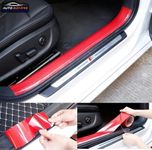 AutoBizarre Carbon Fibre High Gloss Anti Scratch Red Carbon Fiber Paint Protection Film Tape Ppf For Car Protection And Decoration - 2 Inches X 5 Meters