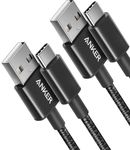 Anker USB C Charger Cable, 2-Pack 3 ft (0.9 m) USB to USB C Cable, USB A to USB C Braided Phone Charger Cable for iPhone 17/16/15, iPad Pro, Samsung Galaxy, MacBook Pro,and More