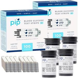 Pip V1 Blood Glucose Test Strips for Diabetes - 200 Count Value Pack | Diabetic Test Strips for Blood Sugar Testing | Compatible with Pip V1 Glucose Monitor | Essential Supplies for Daily Care