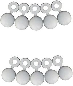 Cyclingcolours 10 Tapas de plástico Blanco para matrícula, Remaches, Tornillos y Tapas de Coche para Motocicleta, Cubierta más rápida