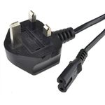 kenable 5 m UK Plug Power Cord to Figure 8 C7 Lead Cable - Black 5m (5 metre)