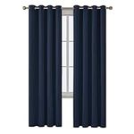 Deconovo Grommet Window Curtain Blackout Curtain for Nursery Room 52 Inch by 84 Inch Navy Blue 1 Panel