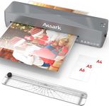 Assark Laminator Machine 9 Inch, laminator with 10 Laminating Sheets, Laminating Machine Quick preheating with Paper Cutter, Low Noise, Plastificadora with ABS Jam Free