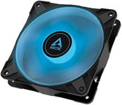 ARCTIC P12 PWM PST RGB - 120 mm PWM case Fan Optimized for Static Pressure, case Fan, semi-Passive: 0-2000 RPM, 12V 4 pin RGB LED, Single Fan - Black