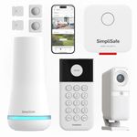 SimpliSafe Wireless Home Security Systems | 8 Piece Smart Home Alarm Systems with HD Indoor Security Camera | Mobile App & Works with Alexa | Professional Monitoring Available | Easy DIY Install