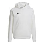 adidas Unisex Kids Entrada 22 Sweat Hoodie, white/black, 11-12 Years