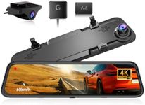 JOMISE G812 Mirror Dash Cam, Dual 1080P Rear View Mirror Camera for Cars & Trucks, Type-C Port, 11" Touch Screen, Night Vision, GPS, G-Sensor, Waterproof Backup Camera, Parking Assist, Loop Recording