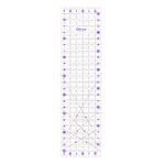 The Quilted Bear Quilting Rulers - Transparent Acrylic Non Slip Quilting, Patchwork & Sewing Ruler with Clear Black Lines & 30, 45 & 60 Degree Angles (6.5" x 24")