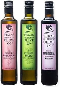 Herb Infused Olive Oil and Balsamic Vinegar Set (Herb Infused Rosemary Olive Oil 500ml, Herb Infused Basil Olive Oil 500ml,Traditional Balsamic 500ml)