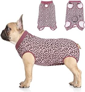 Jiupety Dog Recovery Suit (Pink Leopard, L)