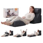 6PCS Orthopedic Bed Wedge Pillow Set, Post Surgery Foam for Back, Neck and Leg Pain Relief Comfortable & Adjustable Ortho Pillows- Anti Snoring, Heartburn, Acid Reflux & GERD Sleeping Melange Gray