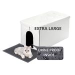 MEEXPAWS Cat Litter Box Enclosure Furniture Hidden, Cat Washroom Bench Storage Cabinet | Extra Large 36'' x 20'' x 20''| Dog Proof | Waterproof Inside/Easy Clean | Easy Assembly | Odor Control