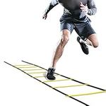 SANON Agility Ladders, Speed Training Ladder 4M 8 Rungs Adjustable | Footwork, Coordination & Speed Training Equipment for Boxing, Rugby, Football, Soccer, Sports