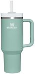 Stanley Quencher H2.0 FlowState Stainless Steel Vacuum Insulated Tumbler with Lid and Straw for Water, Iced Tea or Coffee, Smoothie and More, Eucalyptus, 40 OZ / 1.18 L