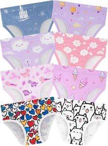 BliBliTaTa Girls' Underwear,Soft Cotton Tagless Panties for Toddlers' & Little Kids Comfort,Breathable Briefs in Sizes 18-24 Months,2T,3T,4T,5T,6T,7,8,10,12 Years Old,8-Pack Castle-18-24-Months